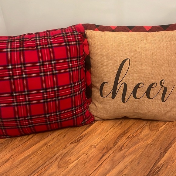 Plaid Throw Pillows 2 -Pier 1 & Stratford Home - Picture 1 of 6